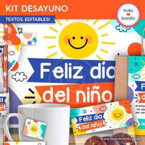 Infantil: kit imprimible desayuno