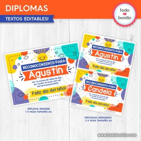 Infantil: diplomas para imprimir