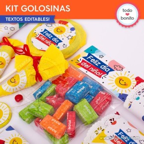 Infantil: kit etiquetas de golosinas