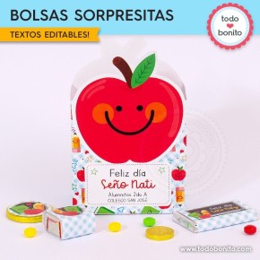 Día del Maestro: bolsa sorpresita para imprimir