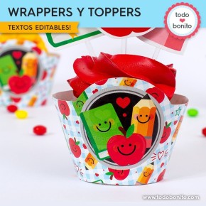 Día del Maestro: wrappers y toppers