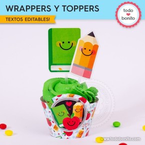 Día del Maestro: wrappers y toppers