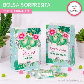 Cactus: bolsa sorpresita para imprimir