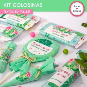 Cactus: kit etiquetas de golosinas