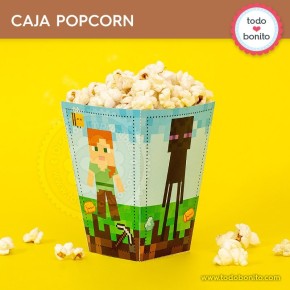 Minecraft: cajita popcorn