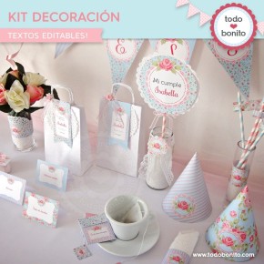 Shabby Chic Aqua+Rosa: kit...