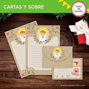 Niño Jesús: papeles de carta y sobre