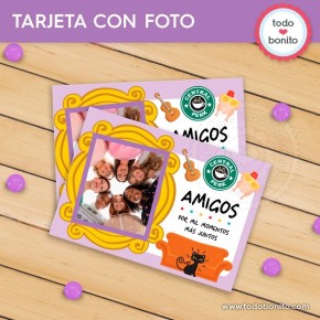 Serie Friends: tarjeta con foto