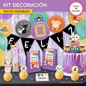 Combo Cumpleaños Kit Globos Frozen Decoración