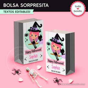 Nina Brujita: bolsa sorpresita para imprimir