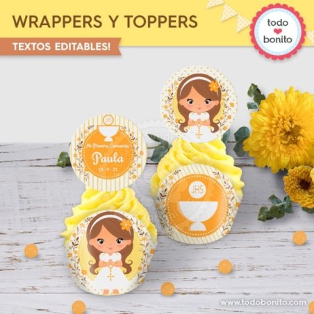 Todo Bonito - Decoración para Mi Primera comunión de niñas modelo  Margaritas 🌼 Puedes personalizarlo con el nombre y frases que quieras ya  que los textos son editables. . Si te gustan