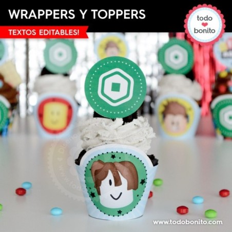 Roblox:  wrappers y toppers cupcakes