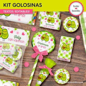 Paltas enamoradas: kit etiquetas de golosinas