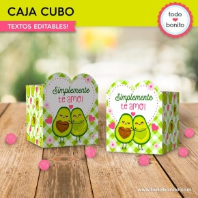 Paltas enamoradas: cajas cubo