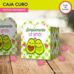 Paltas enamoradas: cajas cubo