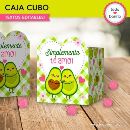 Paltas enamoradas: cajas cubo