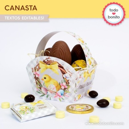 Pascuas pollito: canastas