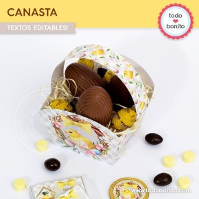 Pascuas pollito: canastas