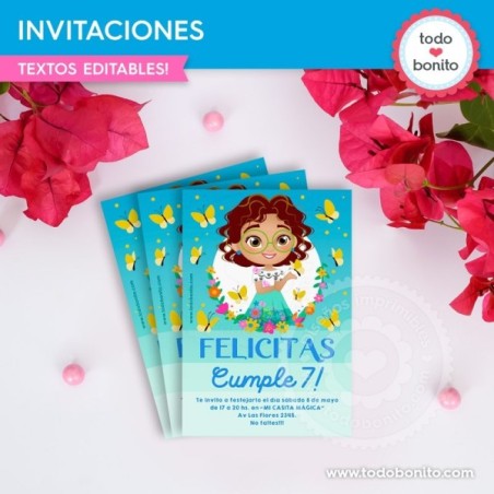 Encanto: invitación imprimible y digital