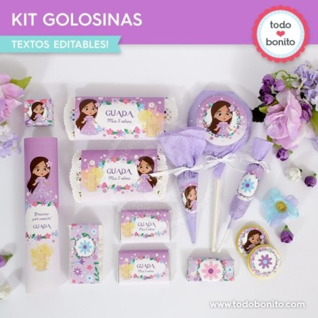 Encanto Isabela: kit etiquetas de golosinas