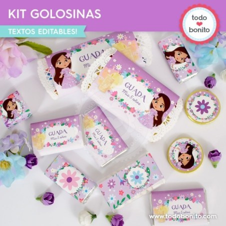 Encanto Isabela: kit etiquetas de golosinas