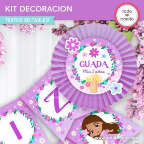 Encanto Isabela: kit imprimible decoración de fiesta