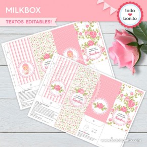 Shabby Chic Rosa: cajitas milkbox