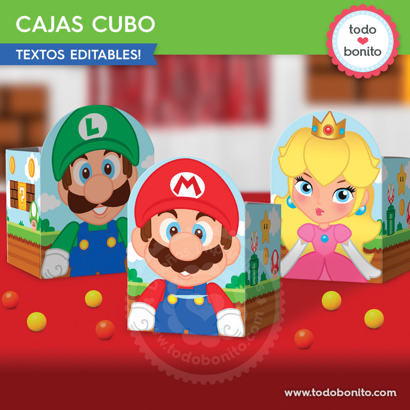 Cartel Cumpleaños Mario Bross Impreso