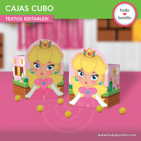 Princesa Peach: cajas cubo