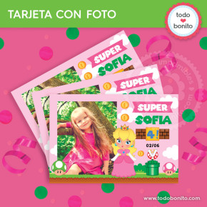 Princesa Peach: tarjeta con...