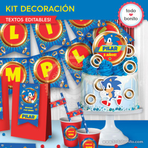 Sonic: kit imprimible...