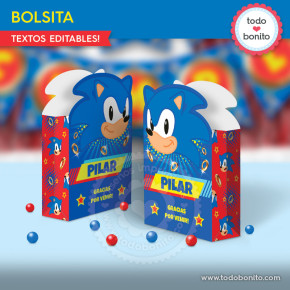 Sonic: bolsa sorpresita para imprimir