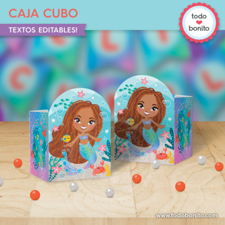 Sirenita nueva: caja cubo