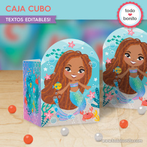 Sirenita nueva: caja cubo