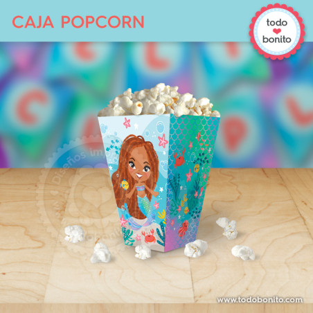 Sirenita nueva: caja popcorn