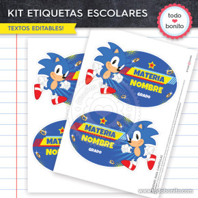 Sonic: Kit imprimible...
