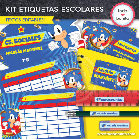 Sonic: Kit imprimible...