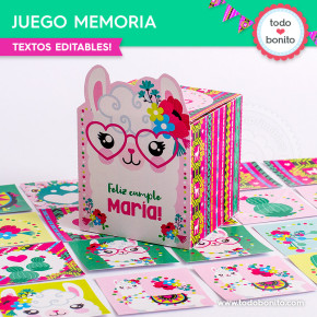 Llamitas:  juego memoria