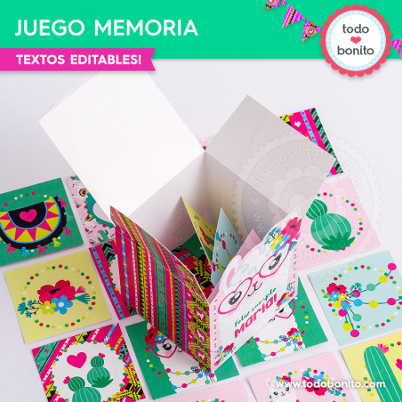 Llamitas:  juego memoria