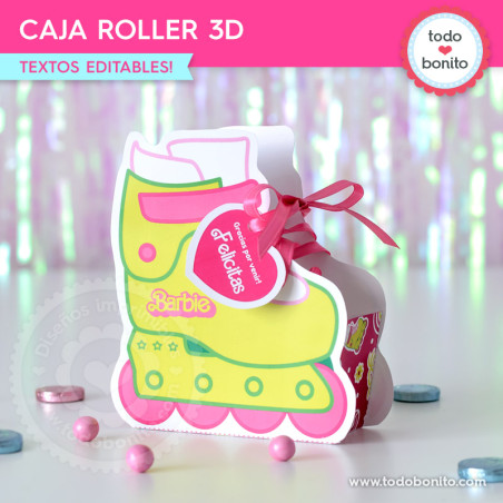 Barbie rollers: caja forma...