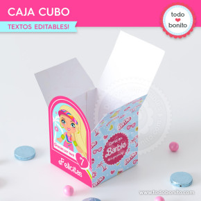 Barbie rollers: caja cubo