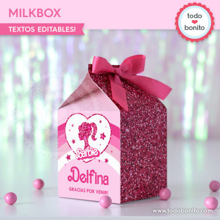 Barbie glitter: milkbox