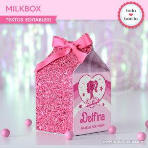 Barbie glitter: milkbox