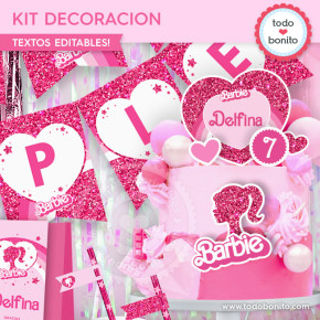 Kit Deco Cumpleaños - Para Temática Estilo Barbie