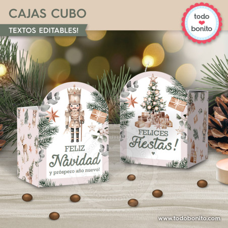 Navidad nórdico: cajas cubo