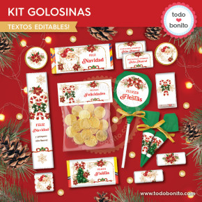 Santa vintage glitter...