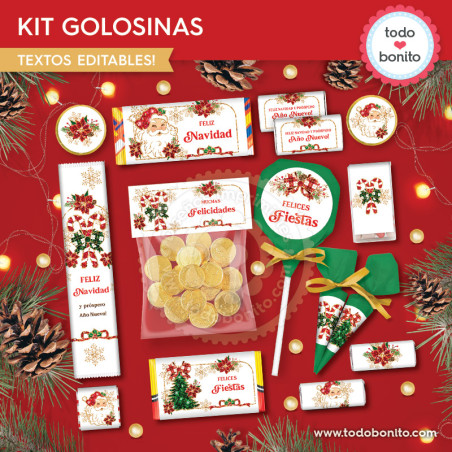 Santa vintage glitter...