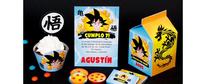 Kits Imprimibles Dragon Ball: todo para tus fiestas temáticas