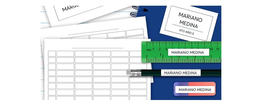 Etiquetas escolares imprimibles y personalizables | Todo Bonito