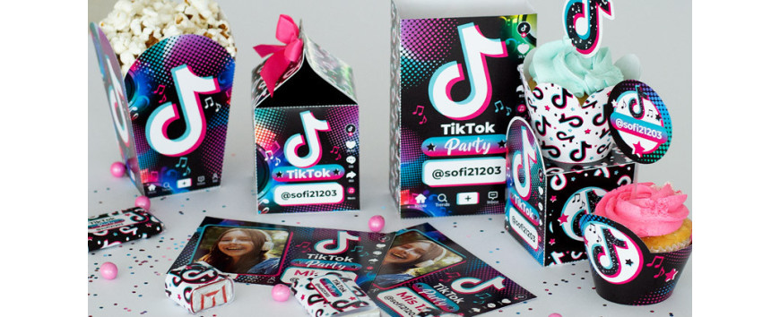 Kits imprimibles de fiesta TikTok – Decoración divertida